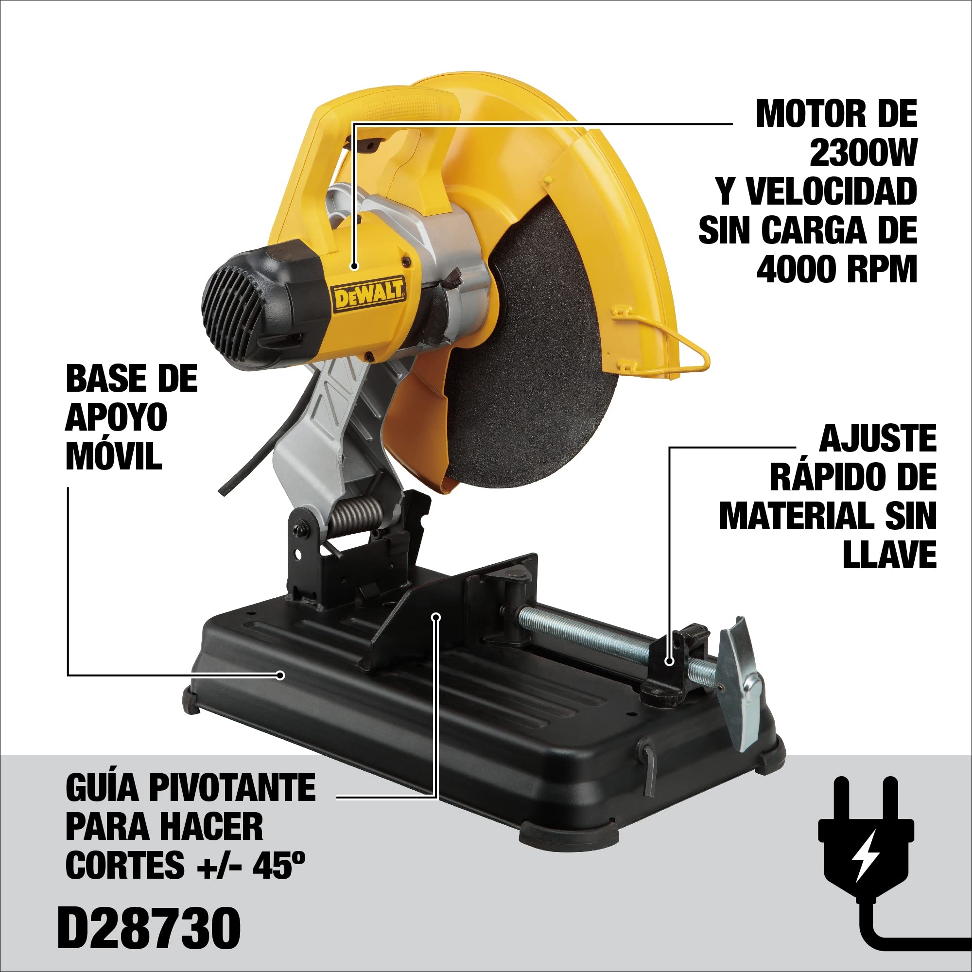 Amazon DEWALT D28730 Cortador De Metal 14 Pulgadas 2300 W Con 1 Disco Herramientas Y Mejoras Del Hogar