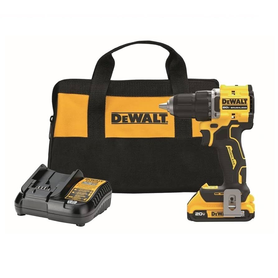 Amazon Dewalt DCD794D1 20V MAX ATOMIC COMPACT SERIES Brushless Lithium Ion 1 2 In Cordless Drill Driver Kit 2 Ah Tools Home Improvement