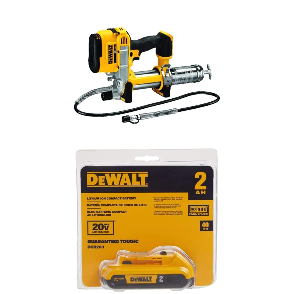 Amazon DEWALT DCGG571B 20 volt MAX Lithium Ion Tool Only Grease Gun With 20V 2 0Ah Battery