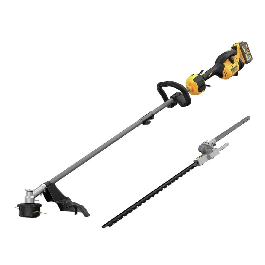 Amazon Dewalt DCST972X1DWOAS8HT BNDL 60V MAX Brushless Lithium Ion 17 In Cordless String Trimmer Kit 9 Ah And Articulating Hedge Trimmer Attachment Bundle