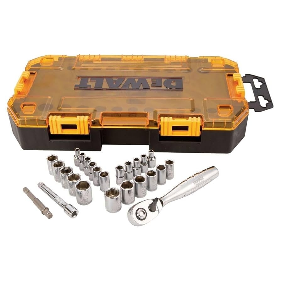 Amazon DEWALT Drive Socket Set SAE Metric 1 4 Inch Drive 25 Piece DWMT73805 Tools Home Improvement