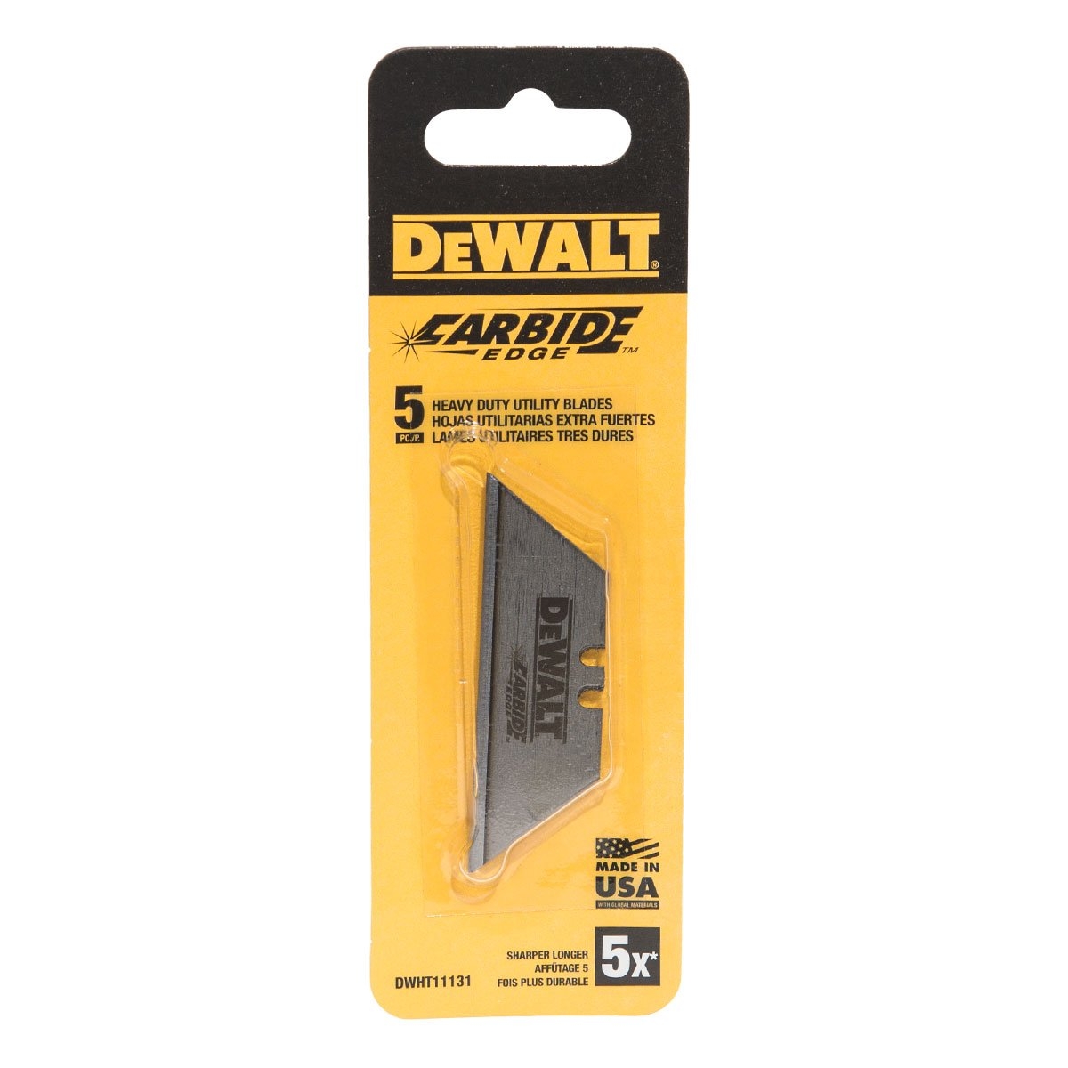Amazon DeWalt DWHT11131 5 Pc Carbide Edge Utility Knife Blade Tools U0026 Home Improvement