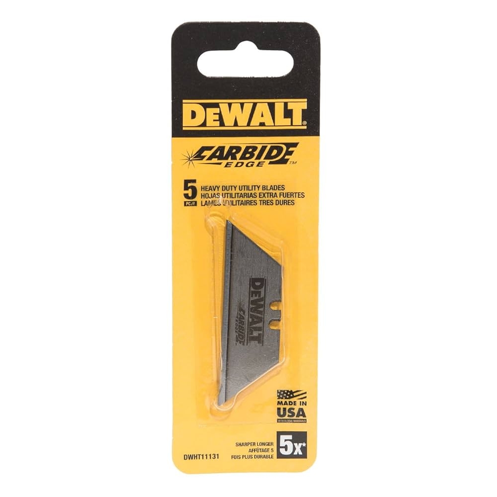 Amazon DeWalt DWHT11131 5 Pc Carbide Edge Utility Knife Blade Tools U0026 Home Improvement