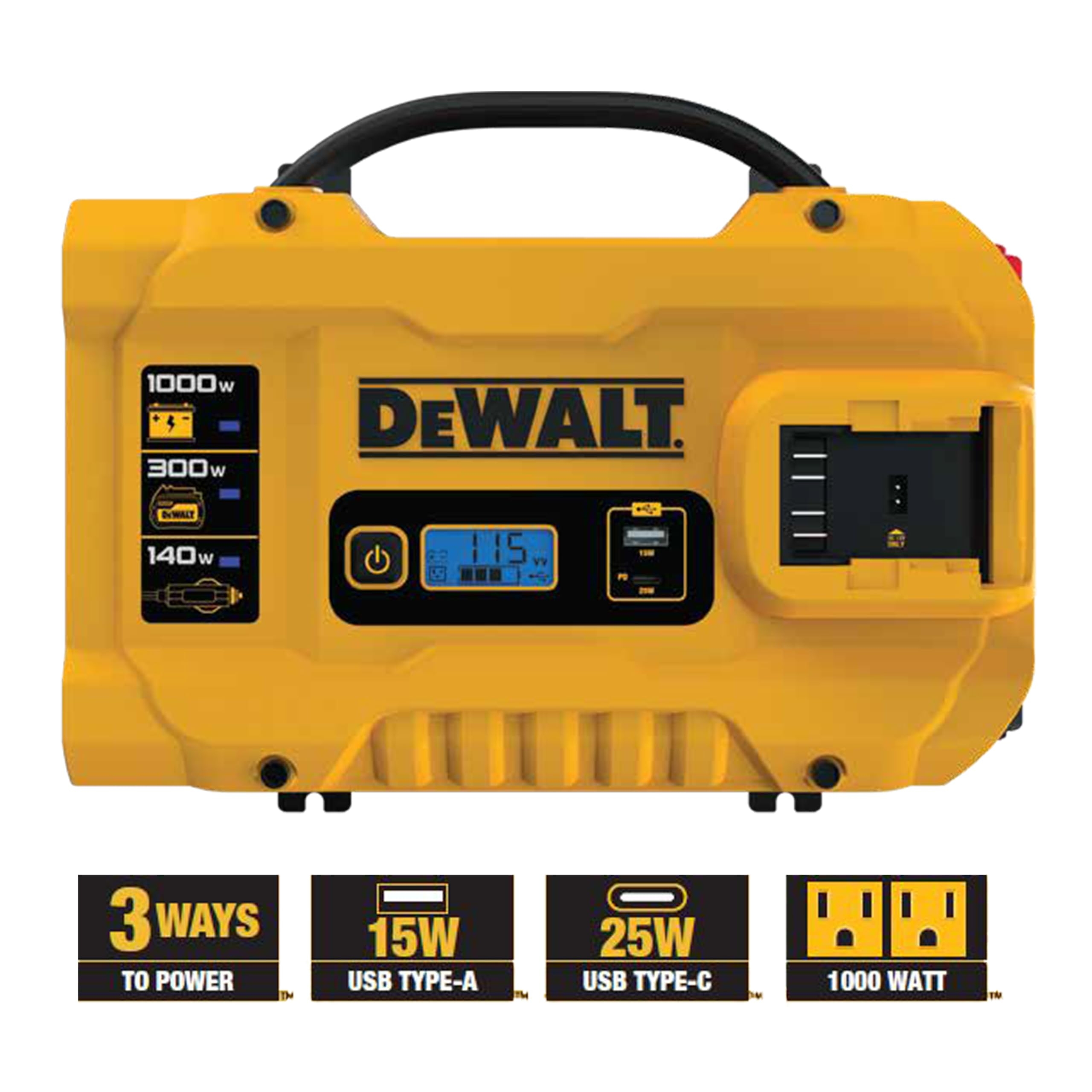 Amazon DEWALT DXAEPIP3W 20V 3 Way Powered Cables Battery 