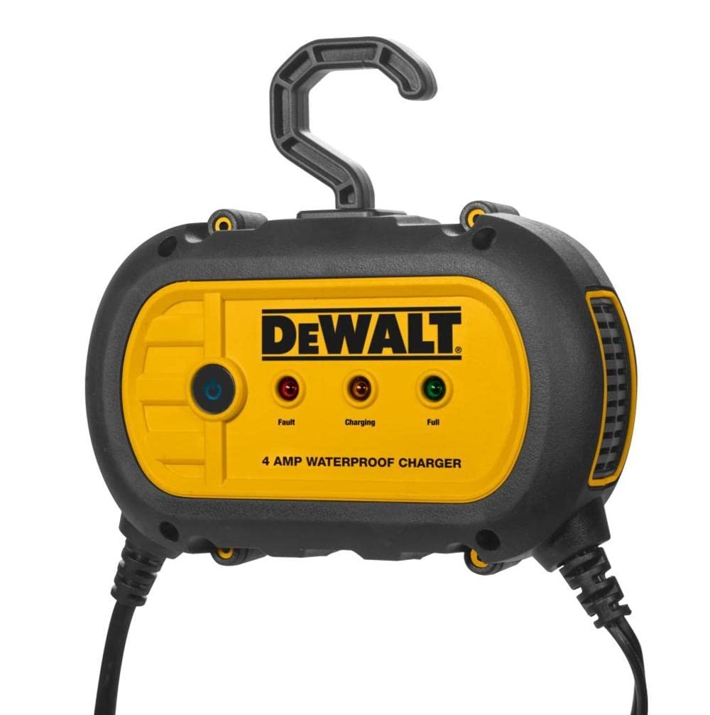 Amazon DEWALT DXAEWPC4 Fully Automatic 4 Amp 12V Waterproof Battery Charger Maintainer With Cable Clamps Automotive