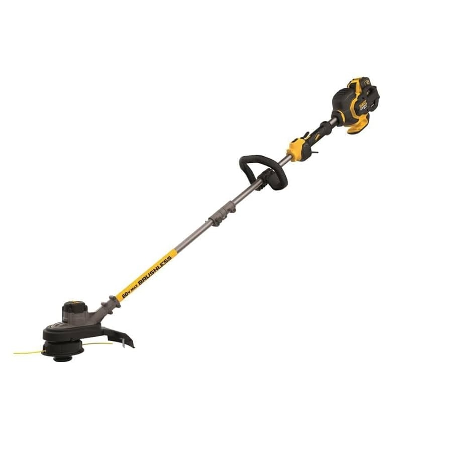 Amazon DEWALT FLEXVOLT 60V MAX String Trimmer Brushless Two Speed 15 Inch 3 Ah Battery DCST970X1 Patio Lawn Garden