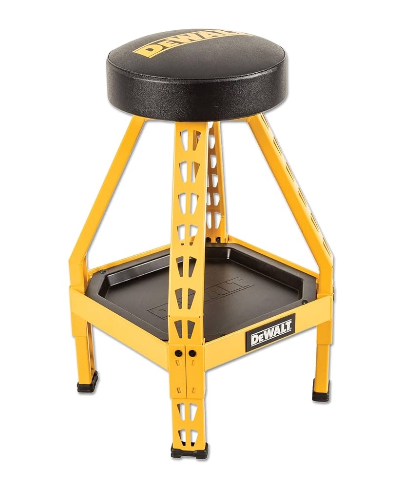 Amazon DEWALT Heavy Duty Metal Stool For Garage And Shop 360 