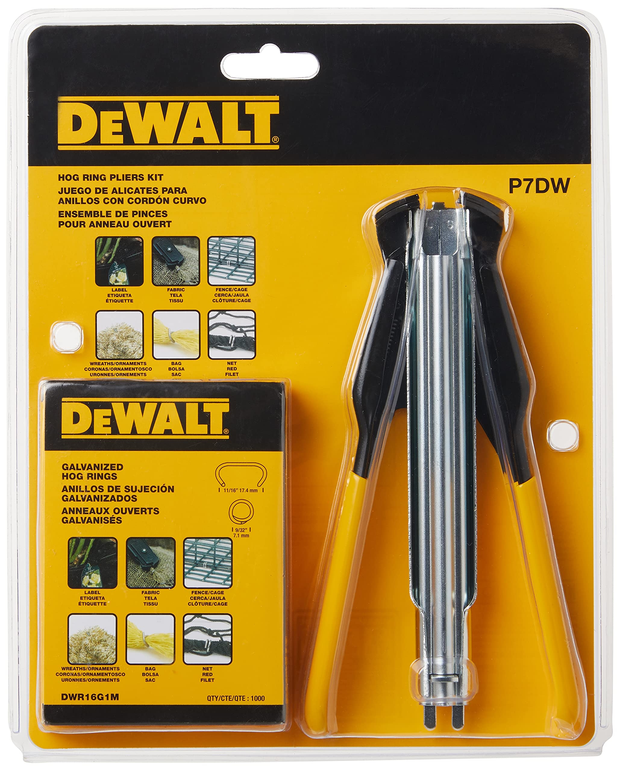 Amazon DEWALT Hog Ring Pliers Kit Includes Pliers And 1000 
