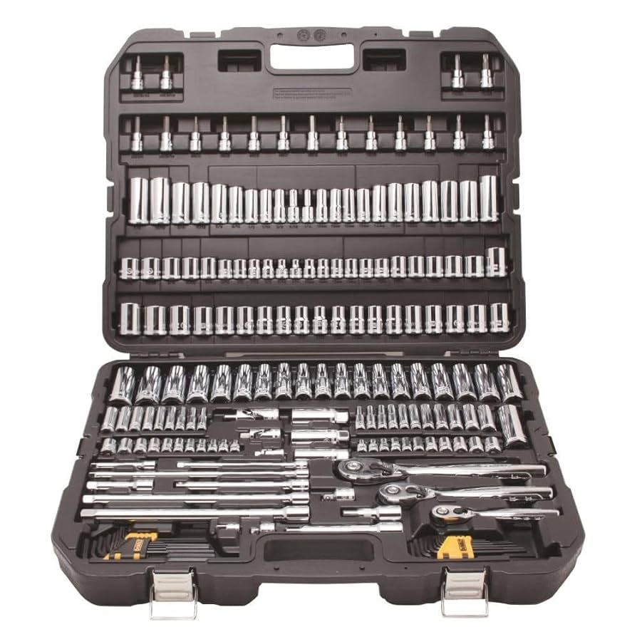Amazon DEWALT Mechanics Tool Set SAE And Metric 1 2 1 4 3 8 Drive Sizes 192 Piece DWMT75049 Tools Home Improvement