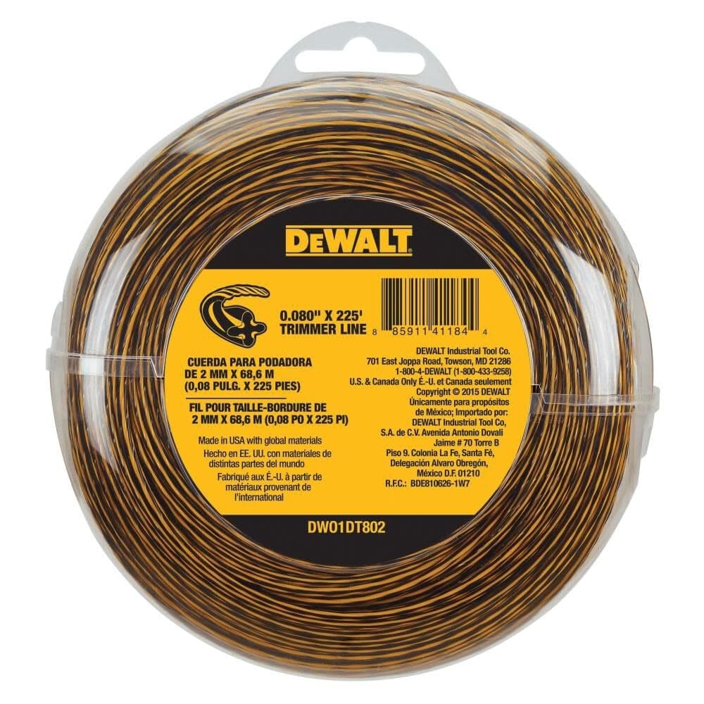 Amazon DEWALT Trimmer Line 225 Foot By 0 080 Inch DWO1DT802 Patio Lawn Garden