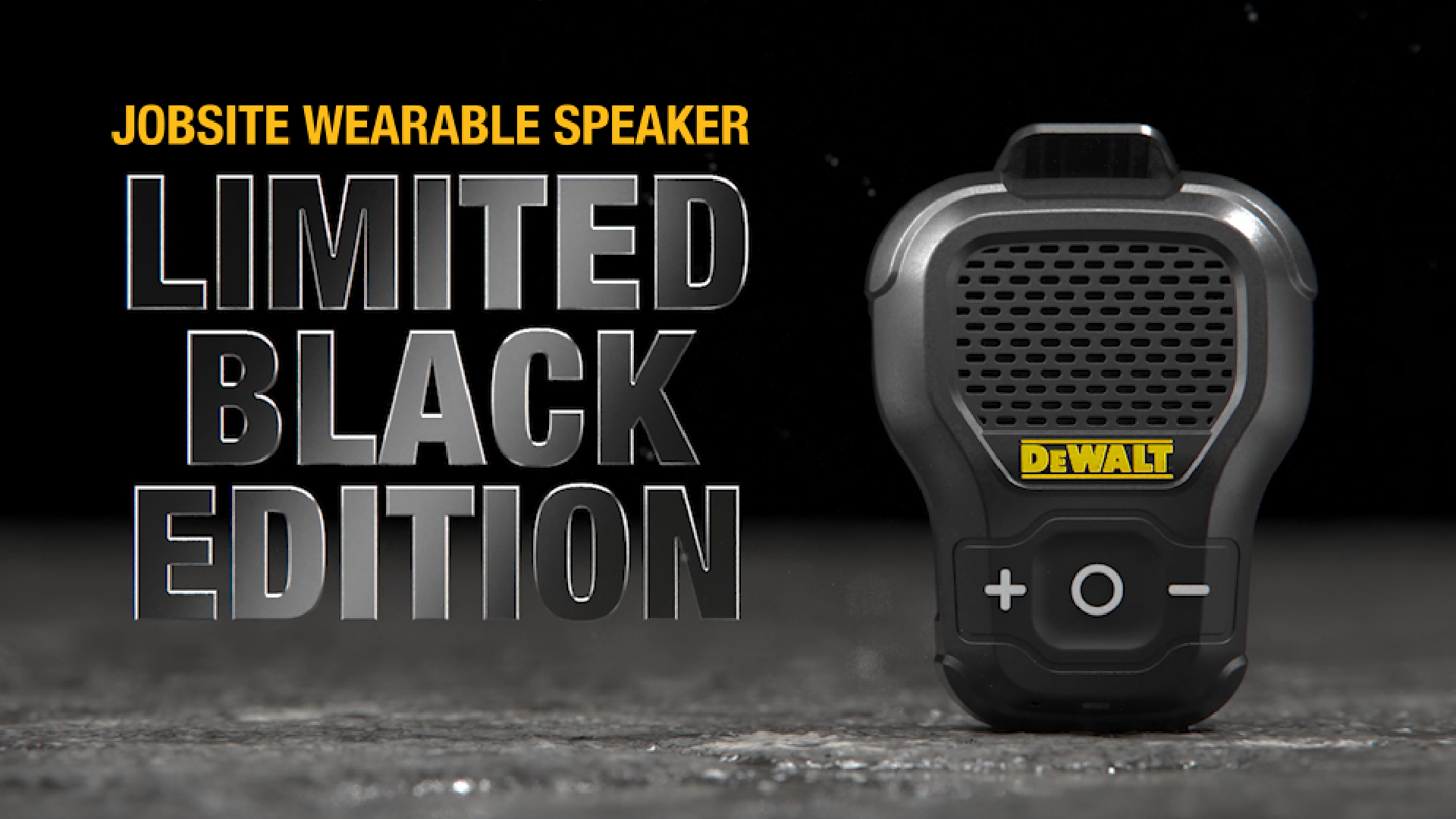 Amazon DEWALT Wearable Bluetooth Speaker Onyx Edition 