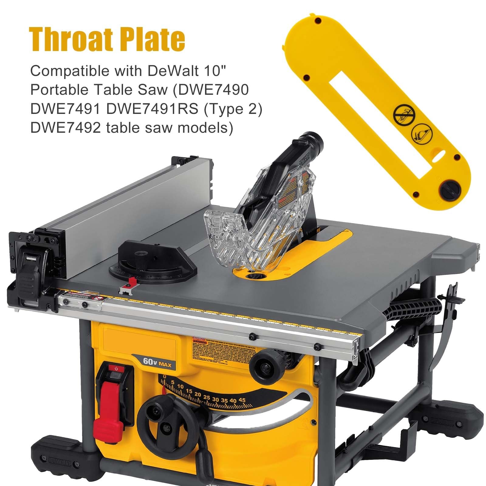 Amazon DWE7402DI Dado Throat Plate For DeWalt 10