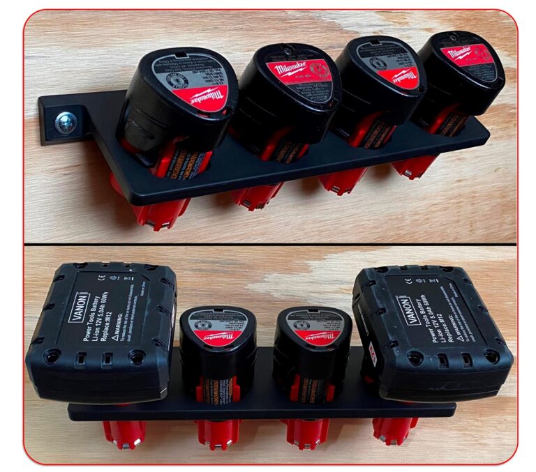 Amazon Generic Battery Holder For Milwaukee M12 12V Battery Holder Milwaukee Battery Storage For Milwaukee Wall Mount For Milwaukee 12V Batteries Grey Tools Home Improvement