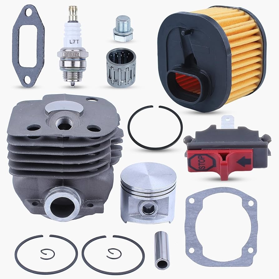 Amazon HAISHINE 50mm Cylinder Piston Rings Air Filter Bearing Gasket Rebuild Kit For Husqvarna 372XP Chainsaw Spare Parts 503 81 80 04 Patio Lawn Garden