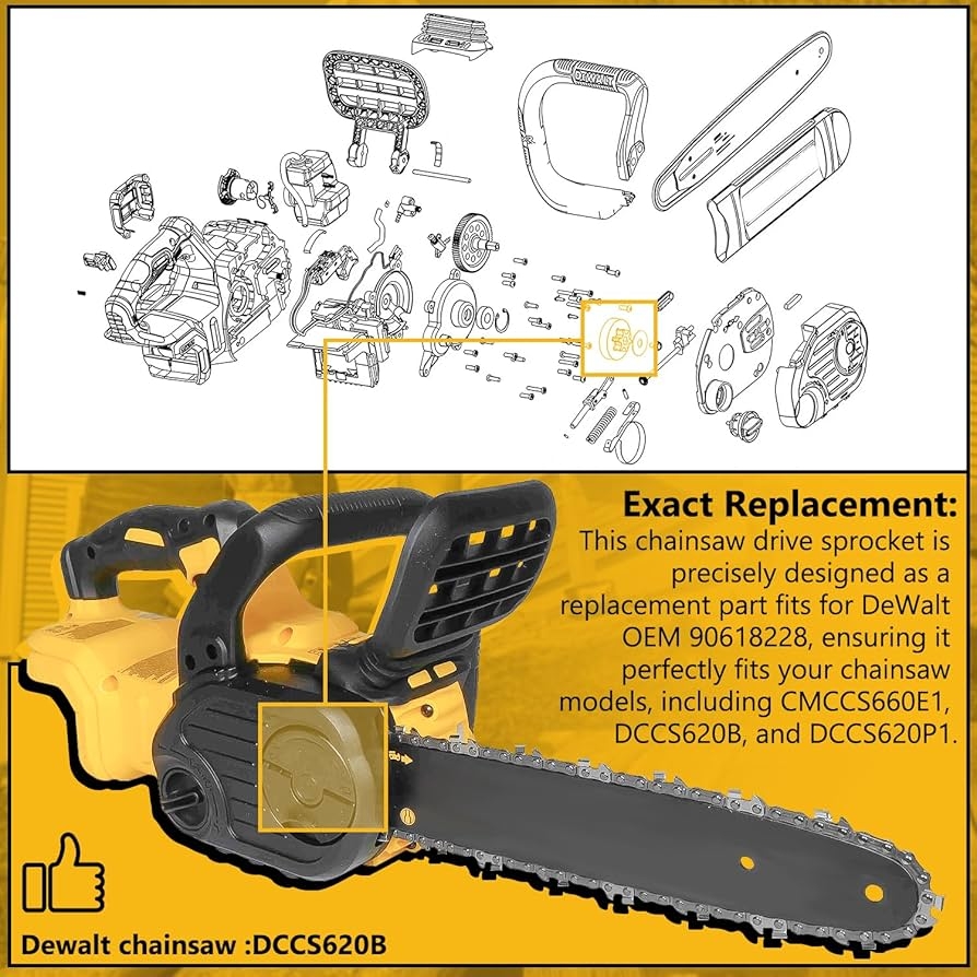 Amazon HASME Replacement Drive Sprockets For Dewalt Chainsaw 