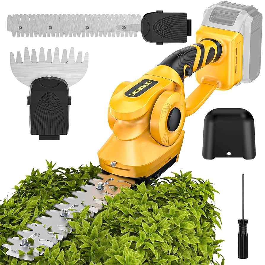 Amazon Hedge Trimmer Cordless For Dewalt 20V Battery No Battery 2 In 1 Electric Hedge Trimmer With 8 7 Dual Action Blade 5 1 Handheld Grass Shears Bush Trimmer For Yard Garden 