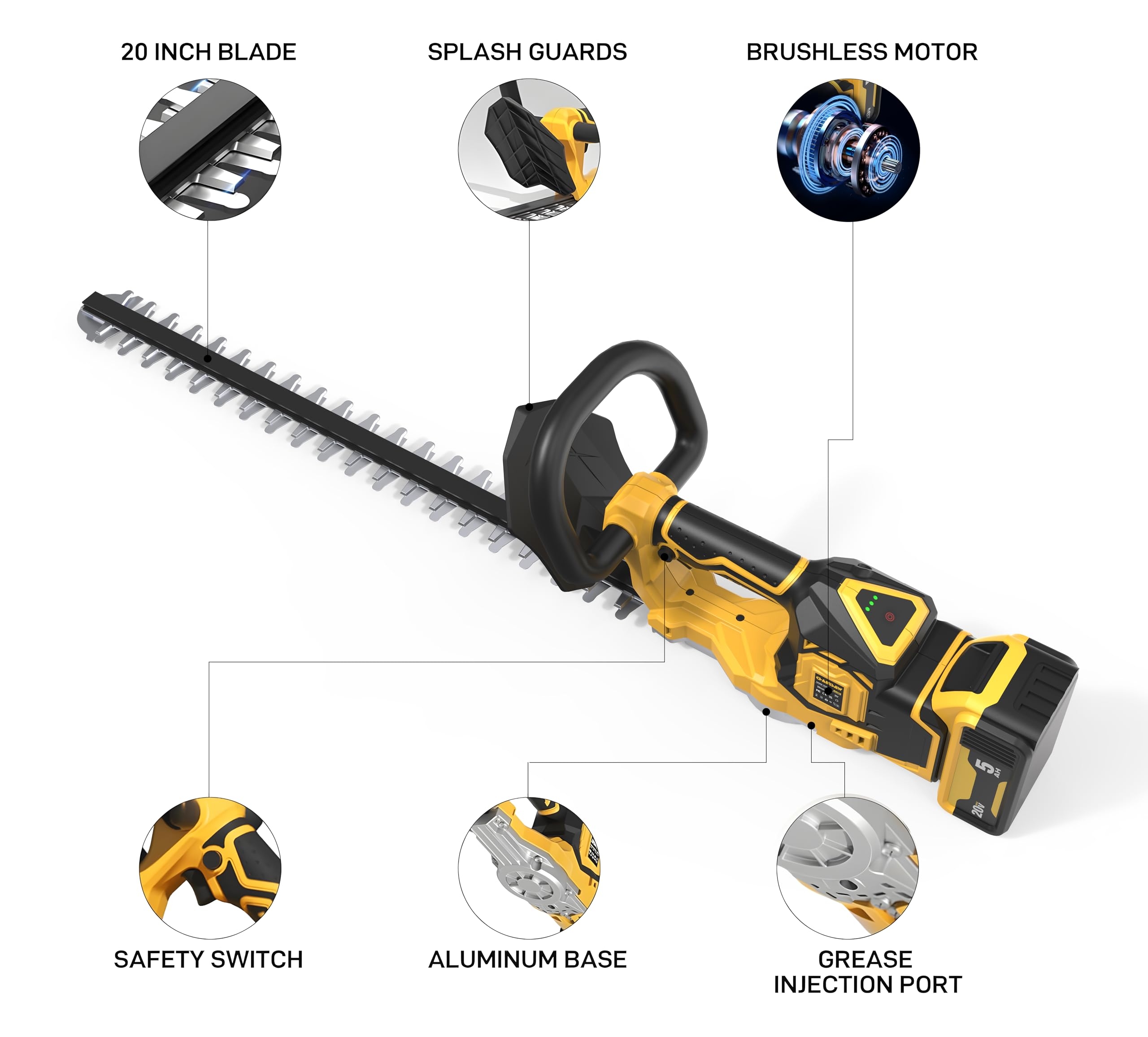 Amazon Hedge Trimmer Cordless For Dewalt 20V MAX Battery No 