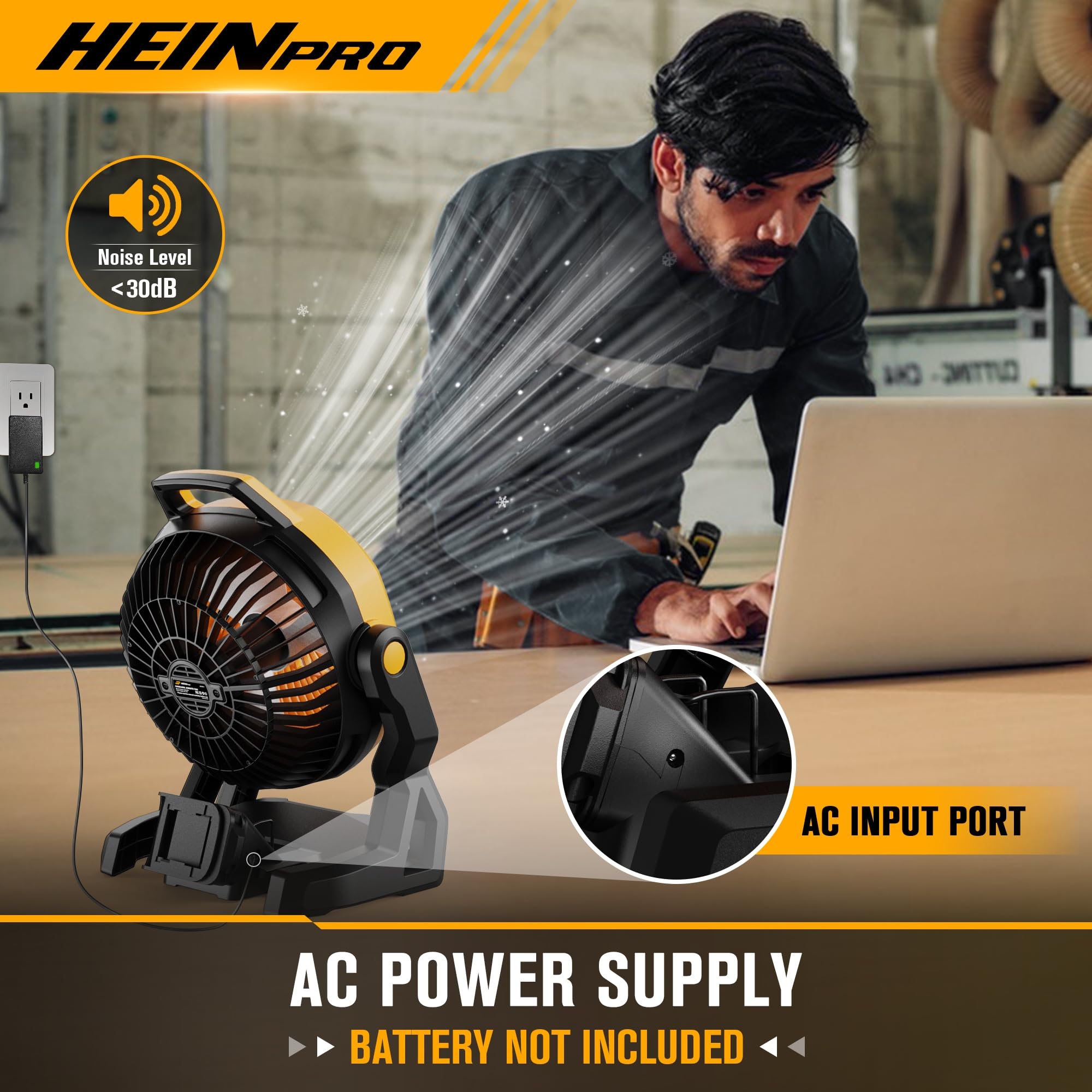 Amazon HEINPRO Battery Operated Fan Compatible With Dewalt 