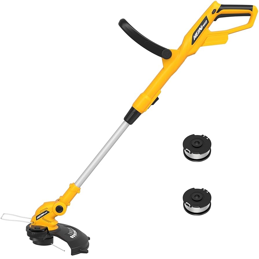 Amazon HEINPRO Cordless String Trimmer Compatible With Dewalt 20V Battery 12 Inch Weed Wacker Cordless Auto Line Feed Electric Weed Eater Battery Powered Grass Trimmer W 2 Line Spools Tool Only Patio Lawn U0026