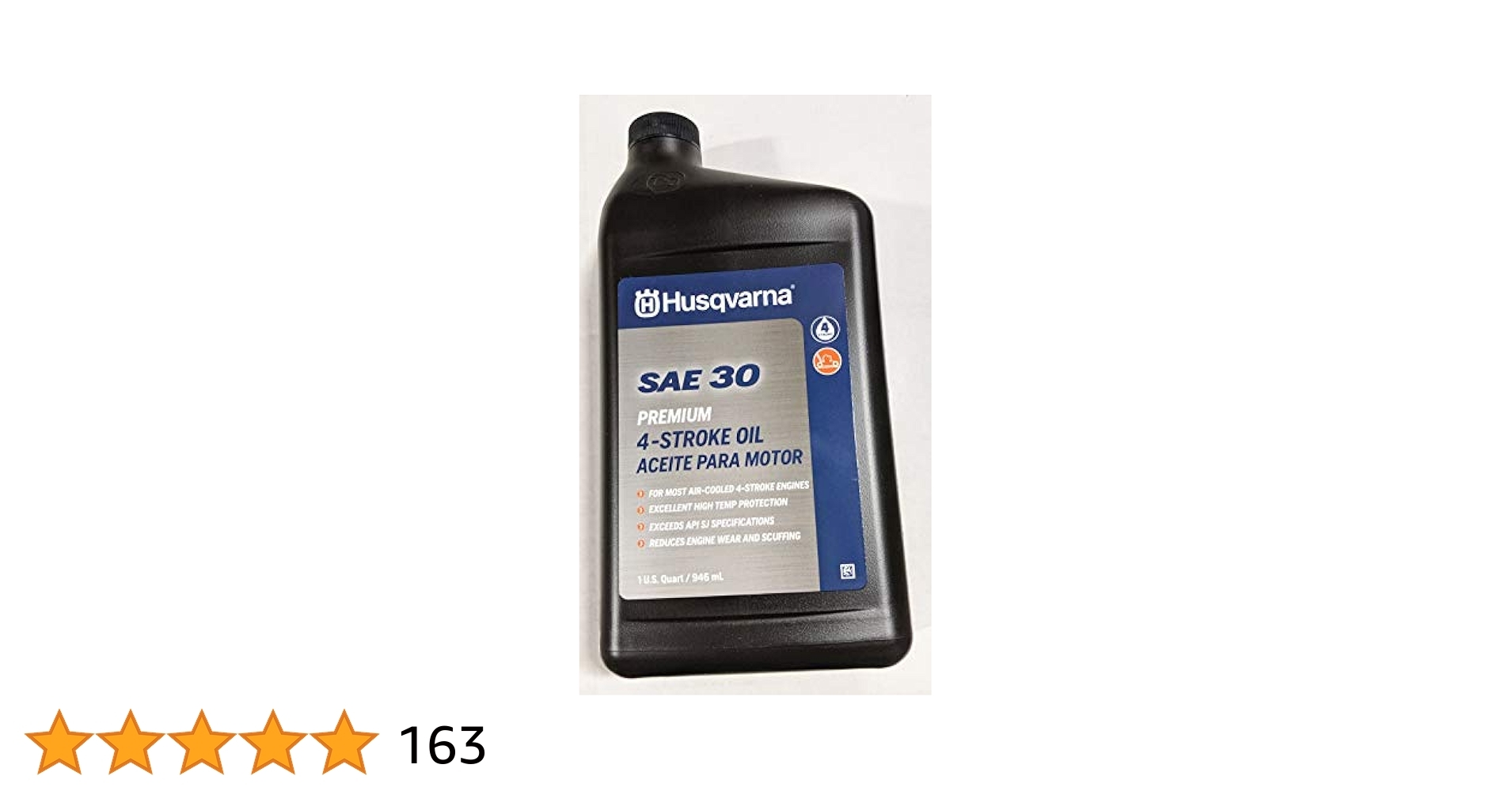Amazon Husqvarna 32 oz 4 Cycle SAE 30 Mower Engine Oil 593153502 Patio Lawn Garden