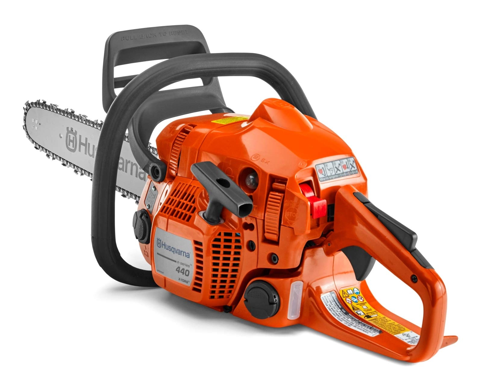 Amazon Husqvarna 440 Gas Chainsaw With X Cut Chain 40 cc 2 4 HP 2 Cycle X Torq Engine 18 Inch Chainsaw With Automatic Oiler And Smart Start Technology For Wood Cutting And Tree Trimming Patio 