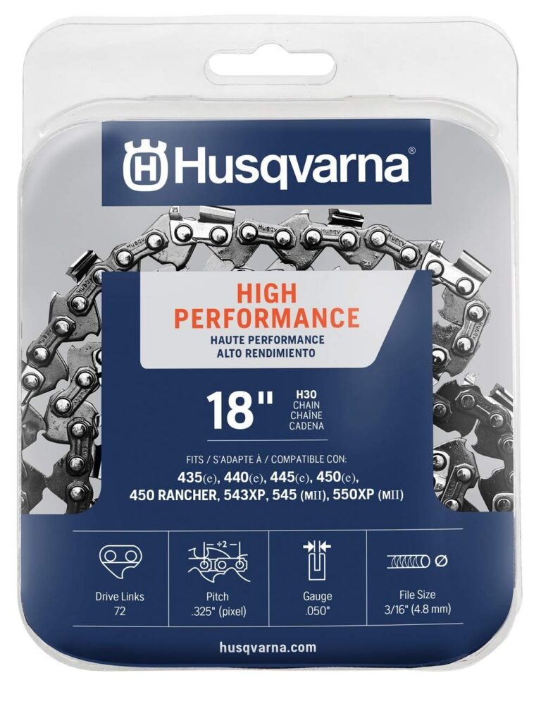 Amazon Husqvarna Chainsaw Chain 18 Inch 050 Gauge 325 Pitch Low Kickback Low Vibration Orange Gray 18 Inches 531300439 Chain Saw Chains Patio Lawn Garden