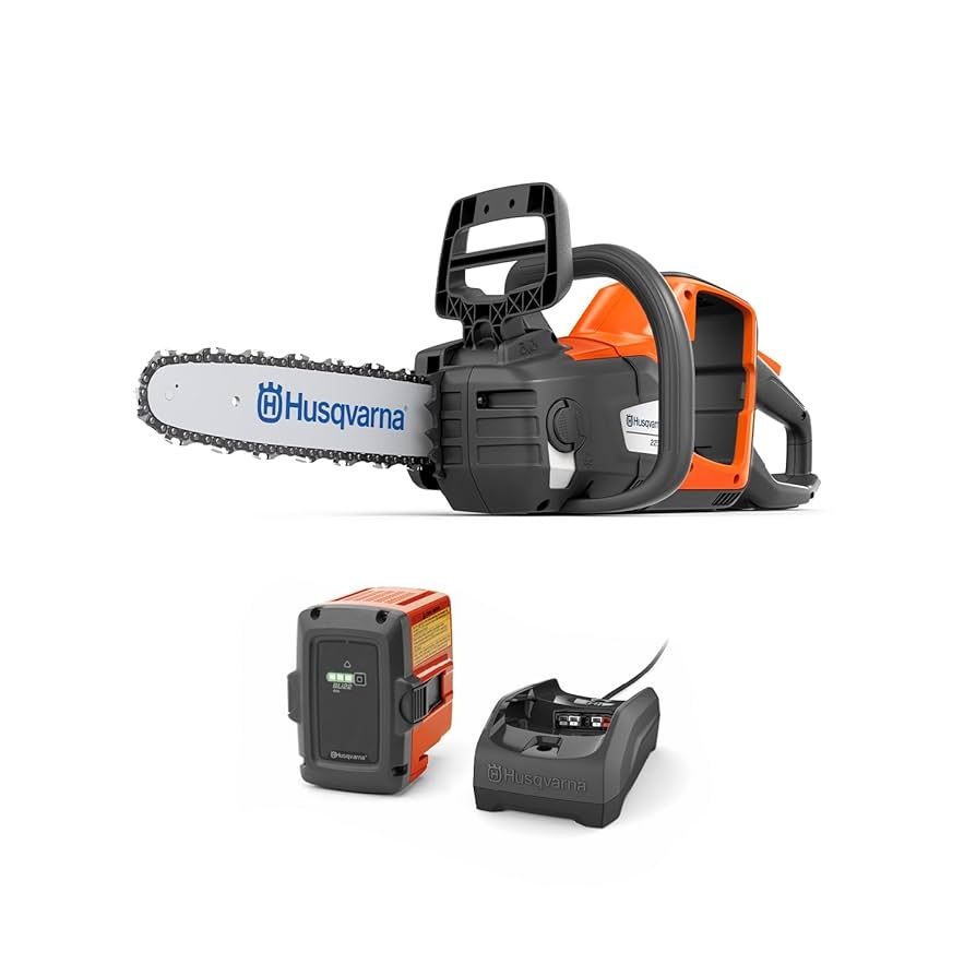 Amazon Husqvarna Power Axe 225i Battery Operated Chainsaw 14 Inch Electric Chainsaw With 4 Ah Battery And Charger Included 970547511 Patio Lawn Garden