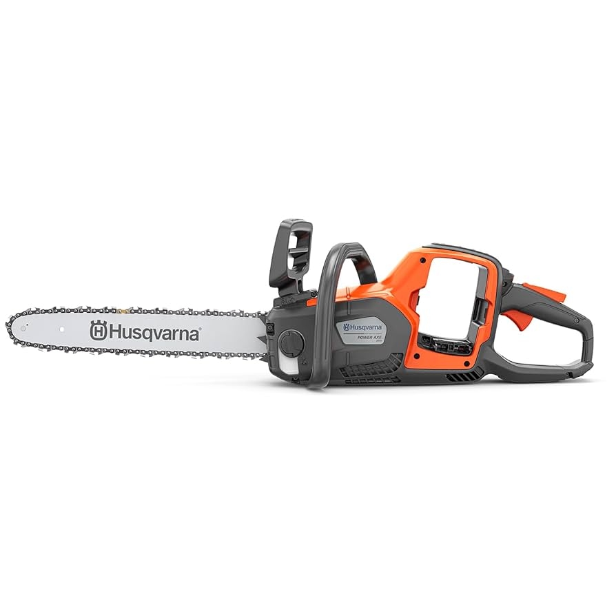 Amazon Husqvarna Power Axe 350i Cordless Electric Chainsaw 18 Inch Chainsaw With Brushless Motor And Quiet Superior Cutting Power 40V Lithium Ion Battery And Charger Not Included Tool Only Patio Lawn