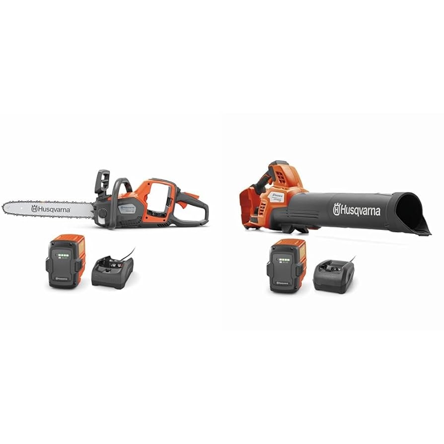 Amazon Husqvarna Power Axe 350i Cordless Electric Chainsaw Leaf Blaster 350iB Battery Powered Cordless Leaf Blower Patio Lawn Garden