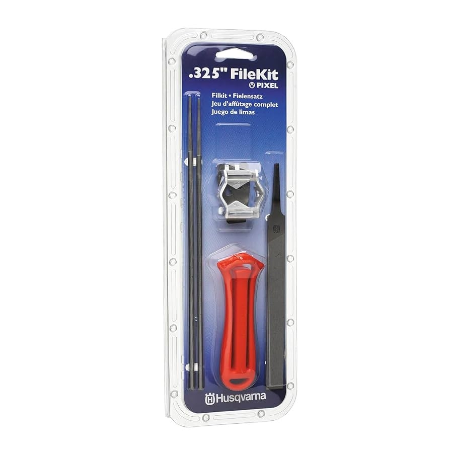 Amazon Husqvarna X Cut SP33G Chainsaw File Kit For 325 Inch Pixel Chainsaw Chains Sharpening Kit Includes Handle Combination Guide Flat And Round Files Patio Lawn Garden