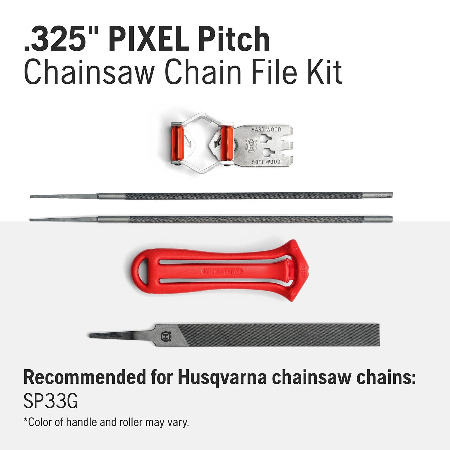 Amazon Husqvarna X Cut SP33G Chainsaw File Kit For 325 Inch Pixel Chainsaw Chains Sharpening Kit Includes Handle Combination Guide Flat And Round Files Patio Lawn Garden