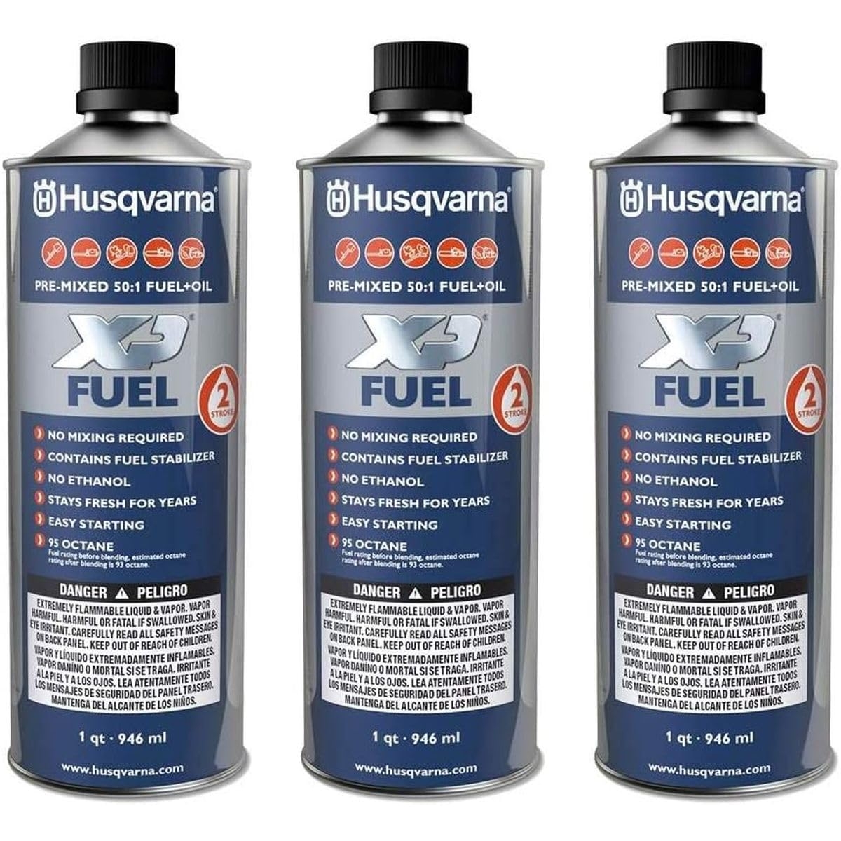 Amazon Husqvarna XP Pre Mixed Fuel And Engine Oil Quart 3 Pack Blue Automotive