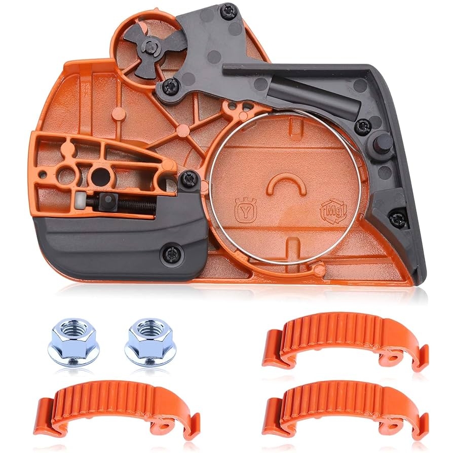 Amazon Hyceker 440 Chain Brake Assembly Side Clutch Cover For Husqvarna 440 Chainsaw Husky 440e II Chainsaw Clutch Cover With Brake Assy Bar Nuts Buckle Clips Kit 501388203 Clutch Cover Chain