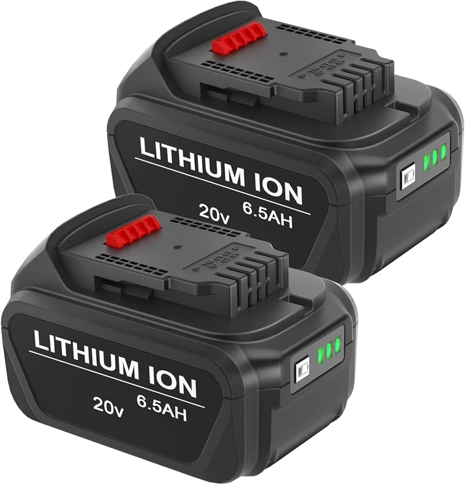 Amazon I Bateria 2 Pack 6 5Ah Replacement Battery Compatible For DeWalt 20V Max Battery DCB200 DCB204 DCB206 DCB201 DCB203 Compatible For DeWalt 20V Cordless Power Tools Tools U0026 Home Improvement