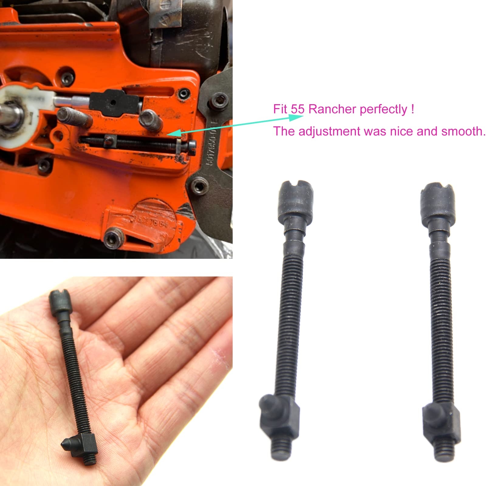 Amazon JIUDANI Chainsaw Parts Pack Of 2 Chain Adjuster Tensioner Screws Replacement For Husqvarna 42 44 50 51 55 Rancher 234 238 242 246 133 And 444 Part Numbers 501537101 And 501546301 Patio Lawn Garden
