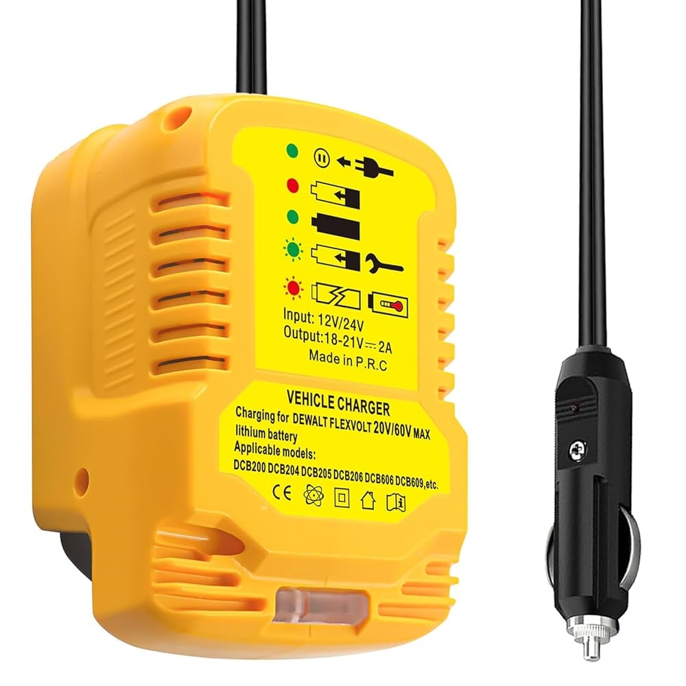 dewalt battery charger for car