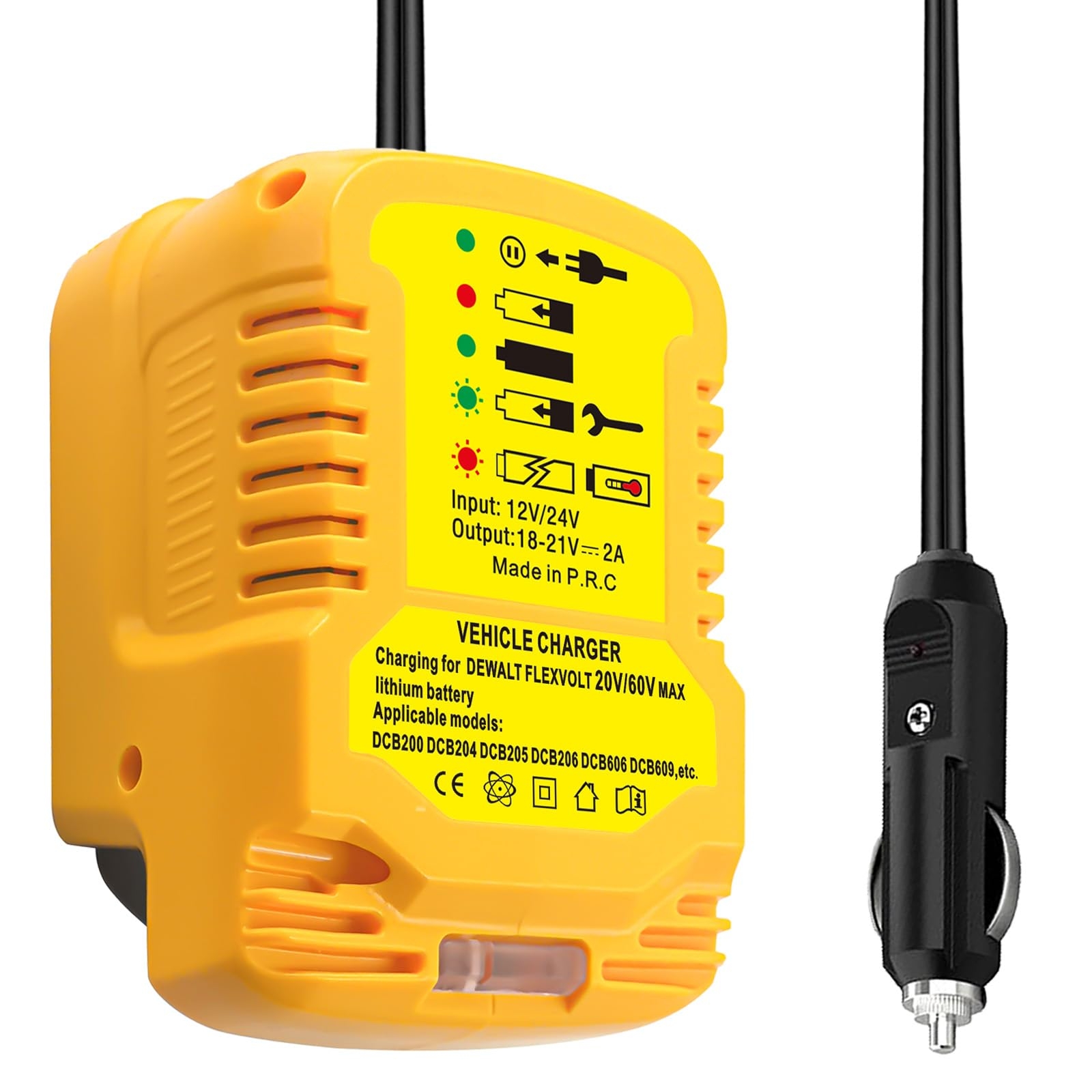 Amazon JJXNDO Car Battery Charger Replace For Dewalt 20V 60V MAX Lithium Ion Battery Charger DCB203 DCB201 DCB204 DCB206 DCB606 DCB609 Vehicle Charger NOT For 12V Tools U0026 Home Improvement