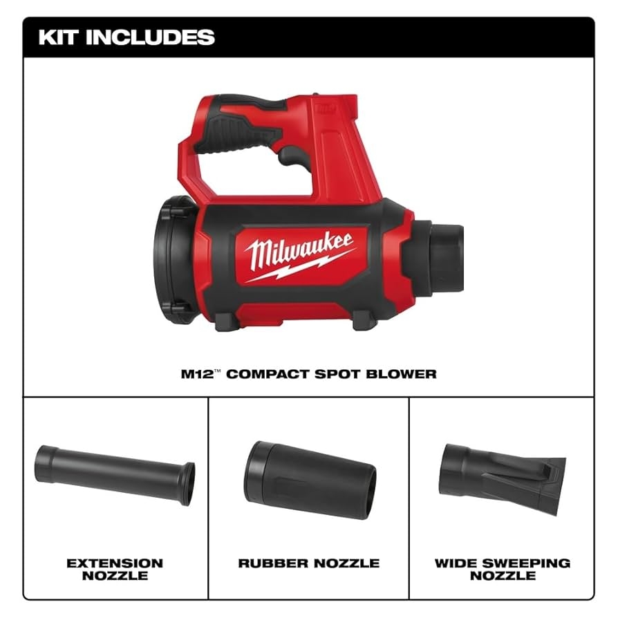 Amazon Milwaukee 0852 20 M12 Lithium Ion Cordless Compact Spot Blower Tool Only Patio Lawn Garden
