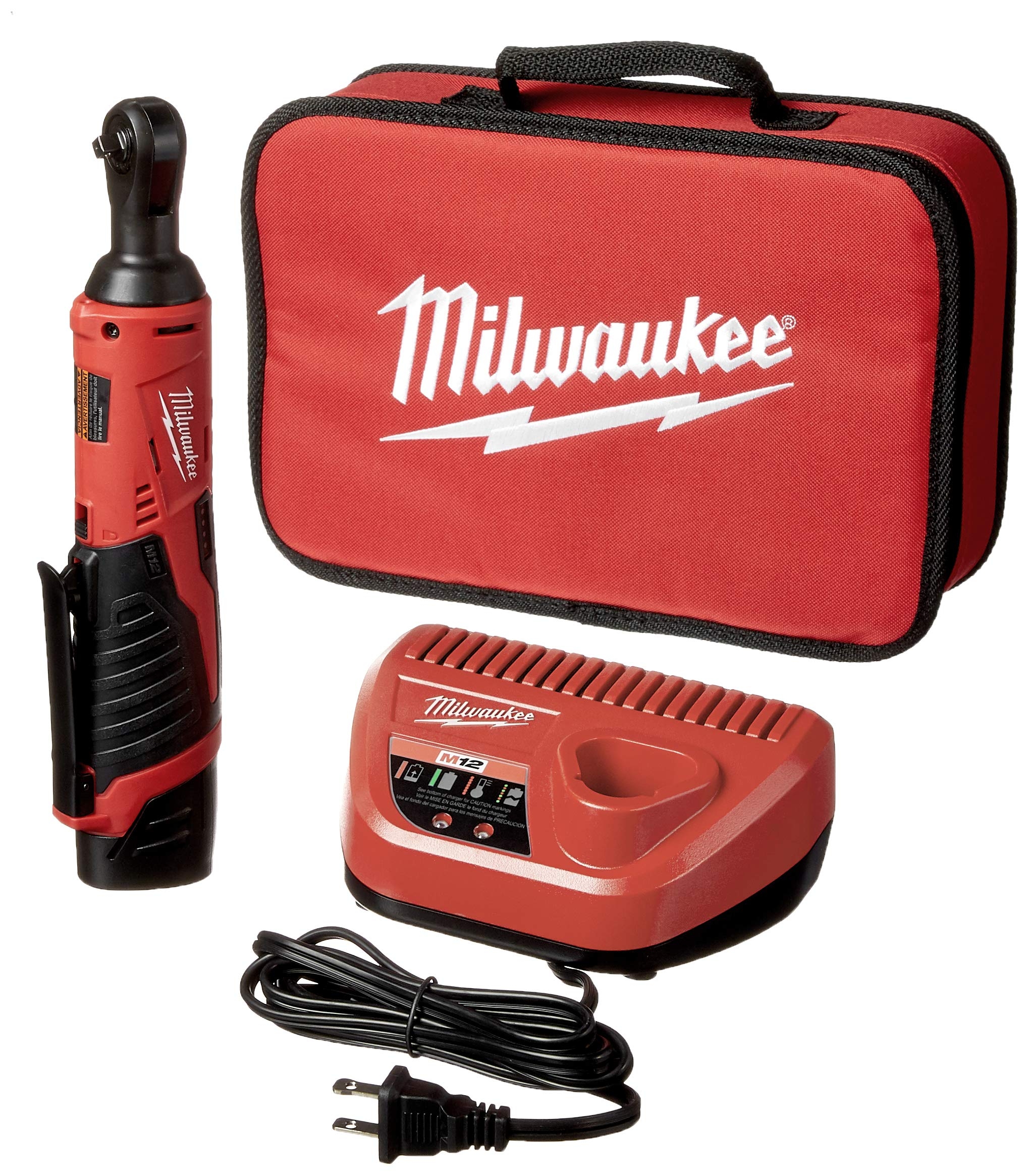 Amazon Milwaukee 2456 21 M12 Cordless 1 4 Lithium Ion Ratchet Kit Tools Home Improvement