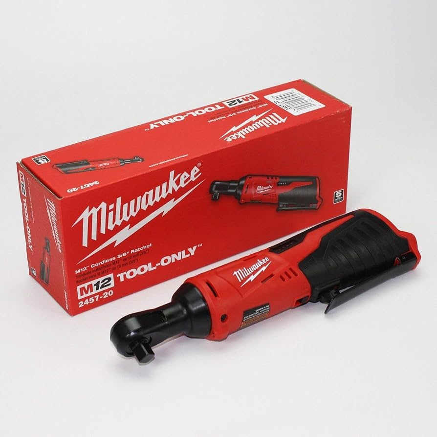 Amazon Milwaukee 2457 20 M12 Cordless 3 8 Lithium Ion Ratchet Bare Tool Renewed Tools Home Improvement