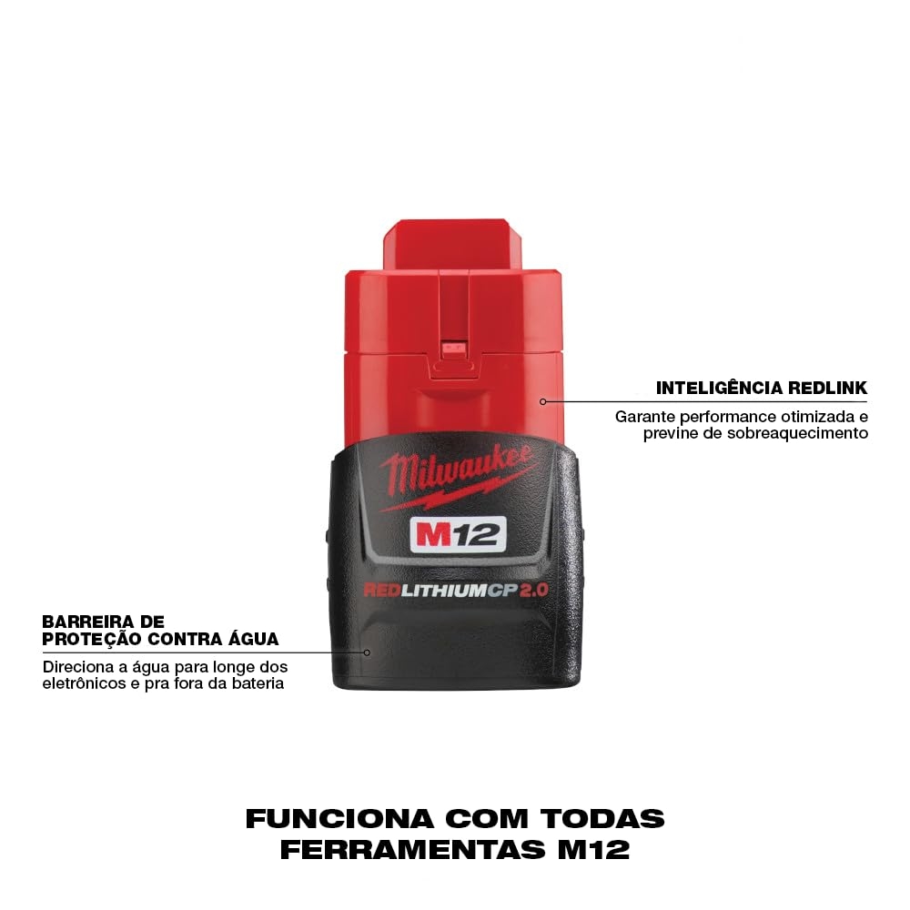 Amazon Milwaukee 48 11 2420 M12 REDLITHIUM 2 0 Compact Battery Pack 1 Pack Tools Home Improvement