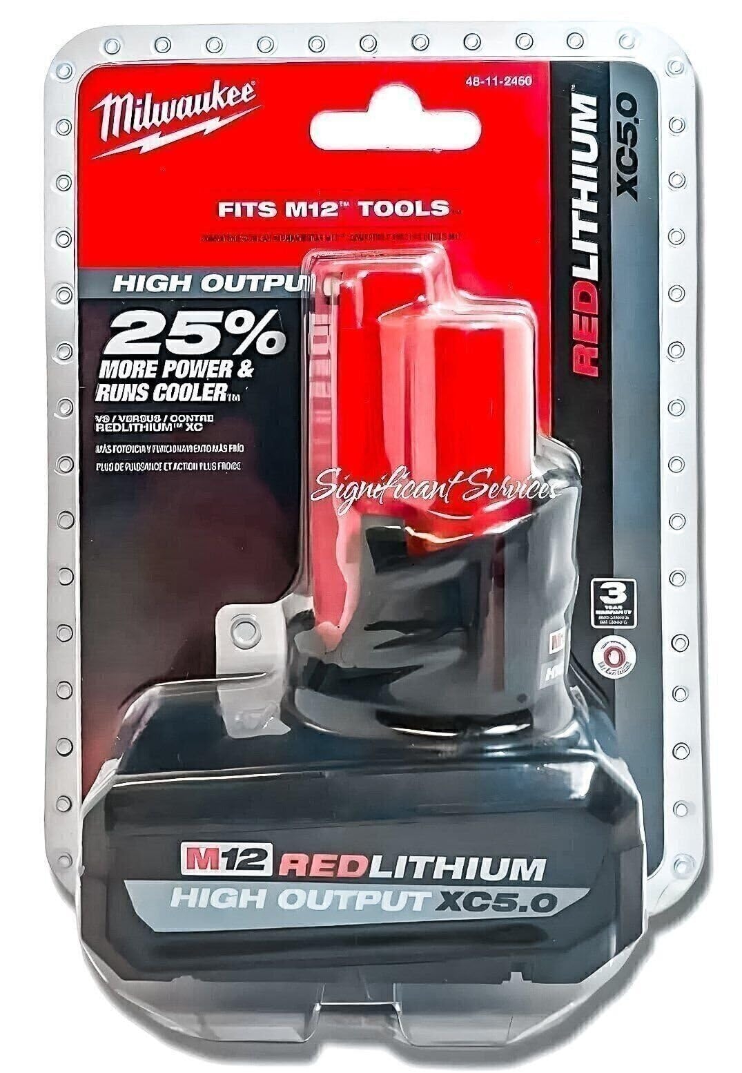 Amazon Milwaukee 48 11 2450 12V Lithium Ion High Output 5Ah Battery Pack G0803029 Tools Home Improvement