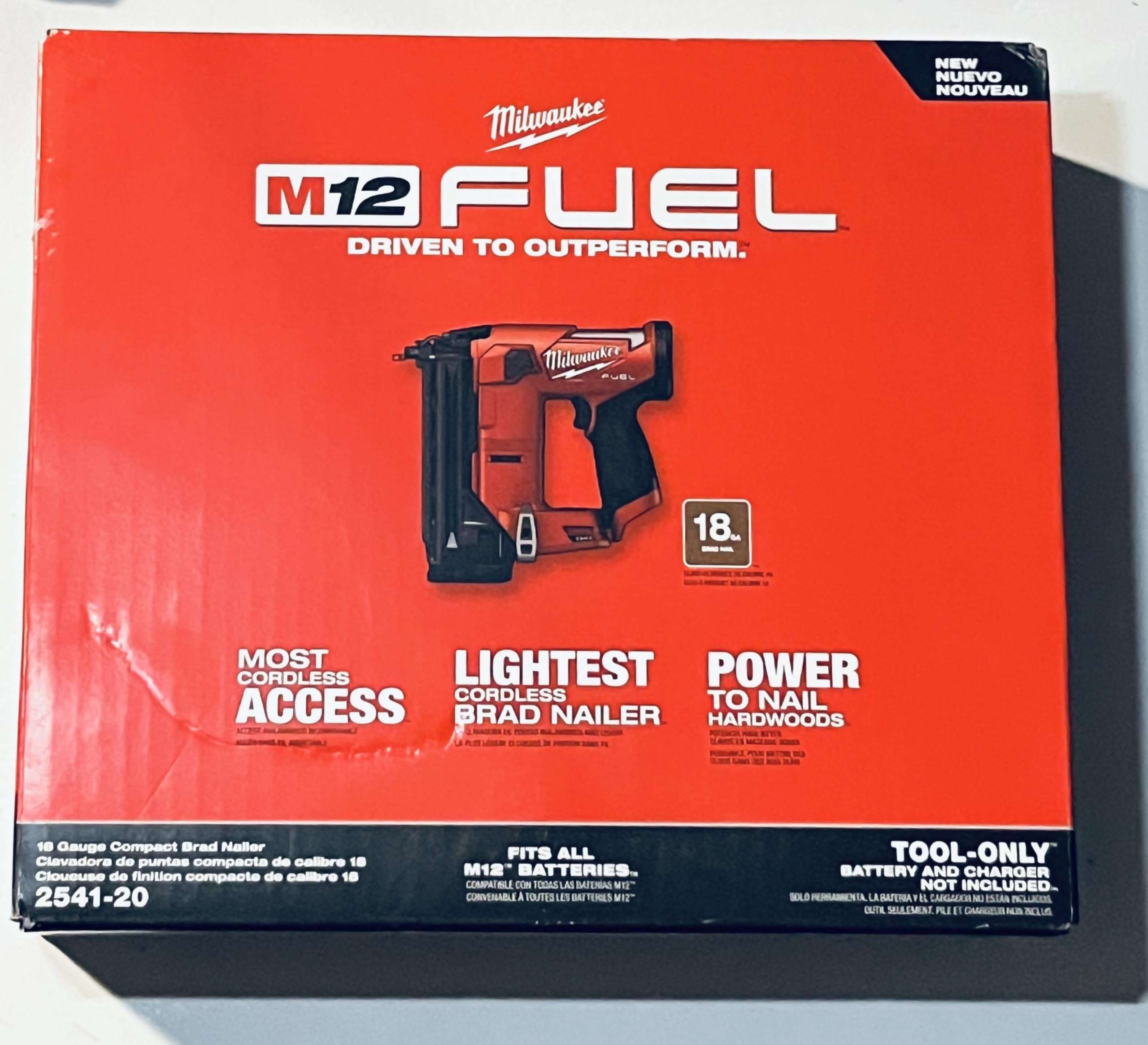 Amazon Milwaukee Electric M12 Fuel 18 Gauge Compact Brad Nailer Tools Home Improvement