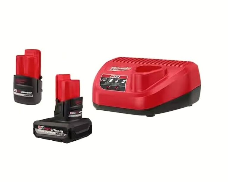 Amazon Milwaukee M12 12 Volt Lithium Ion High Output 5 0 Ah And 2 5 Ah Battery Packs And Charger Starter Kit Tools Home Improvement