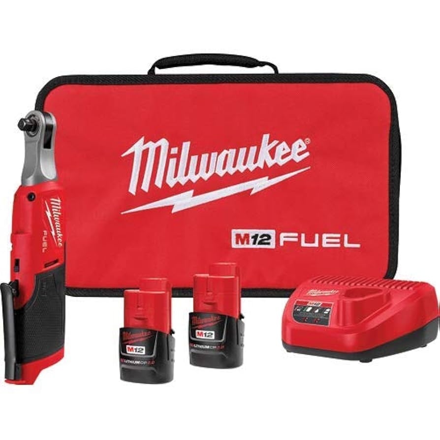 Amazon Milwaukee M12 FUEL 3 8 High Speed Cordless Ratchet Kit Tools Home Improvement