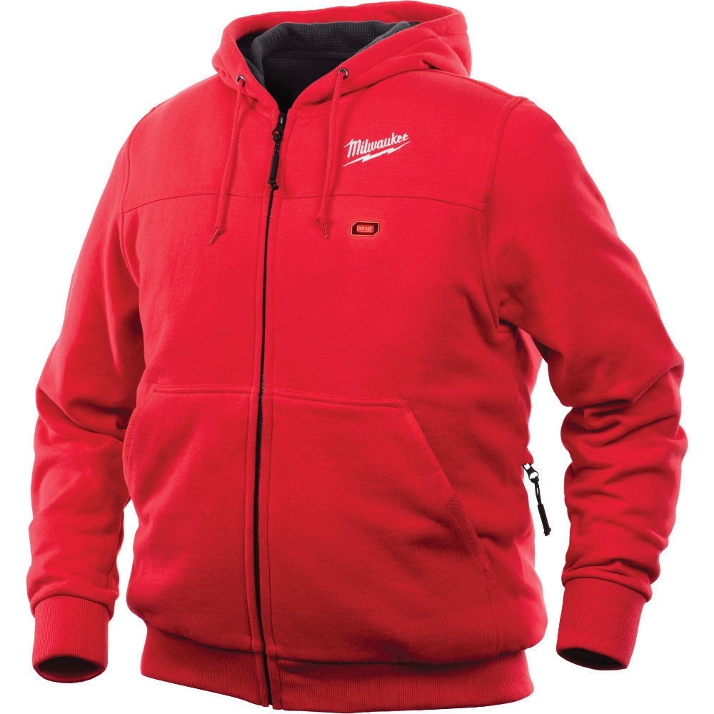 Amazon Milwaukee s Heated Hoodie Only M12 Battery Not Included Red Large Tools Home Improvement