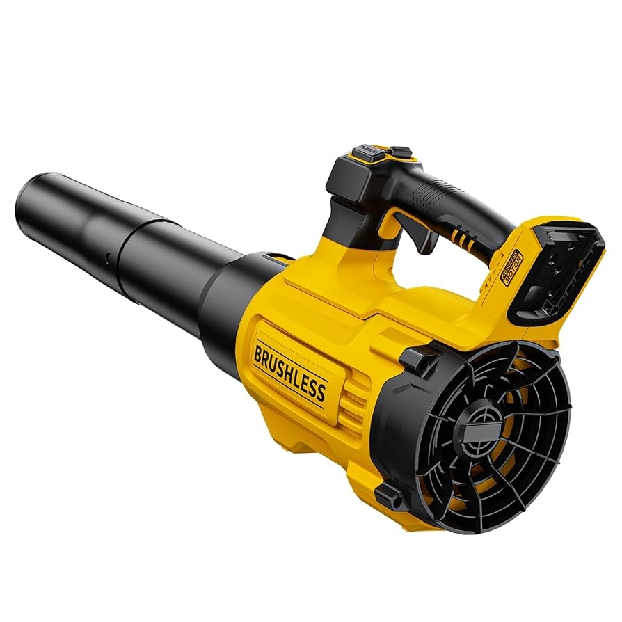 Amazon Nelhalt 20V Cordless Leaf Blower Max 600 CFM 125 MPH Turbo Boost Mode Compatible With DeWALT 20V Max Battery Brushless Motor Ergonomic 3 6LBS For Driveway Yard Tool Only Patio Lawn