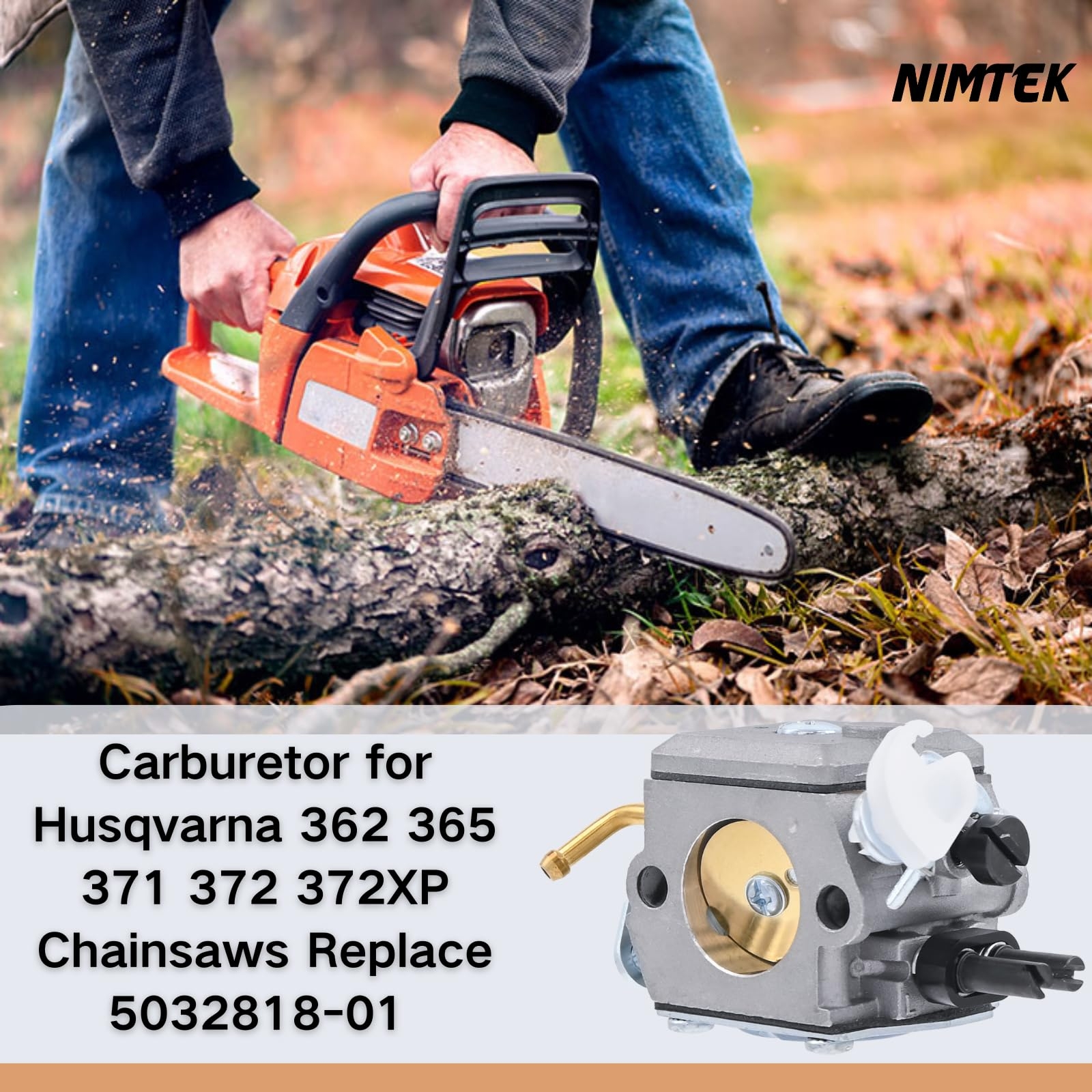 Amazon NIMTEK Carburetor For Husqvarna 362 365 371 372 372XP Chainsaws 5032818 01 503 28 32 03 Carb Patio Lawn Garden
