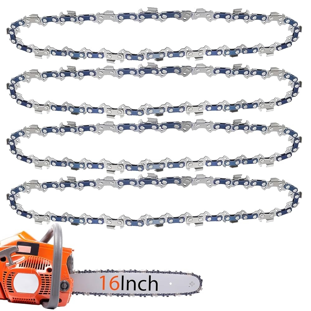 Amazon O CONN 4 Pack 16 Inch Chainsaw Chain 3 8 LP Pitch 050 Gauge 56 Drive Links Fits Echo CS 280 Ryobi RY3716 Husqvarna Greenworks Poulan And More Patio Lawn Garden