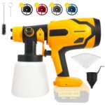 Amazon Paint Sprayer For Dewalt 20V MAX Battery HVLP Spray Paint Gun With Motor And Copper Nozzle 600W Cordless Paint Sprayer For Home Interior And Exterior House Painting Tool Only Tools Home